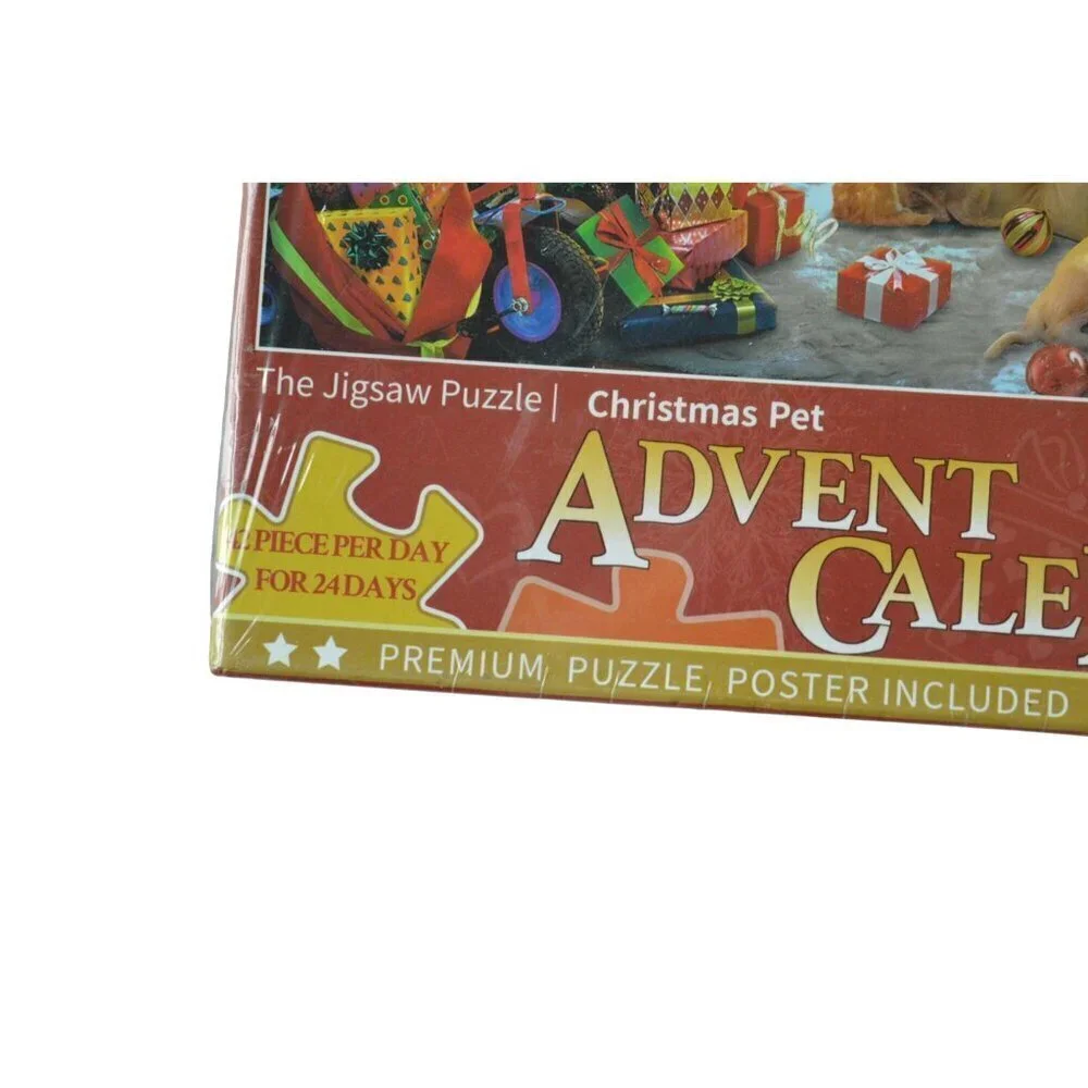 The Jigsaw Puzzle Advent Calendar 1008-Piece Christmas Pet Premium Set Holiday G